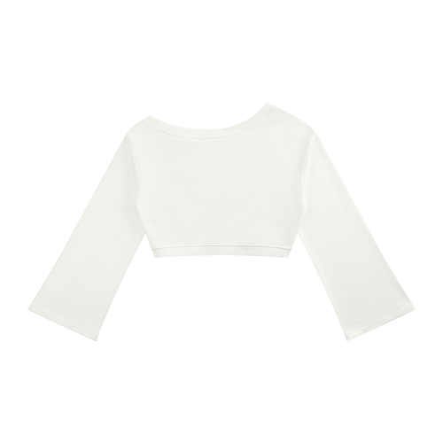 Hoosiers Hollow Print Off-Shoulder Sweatshirt