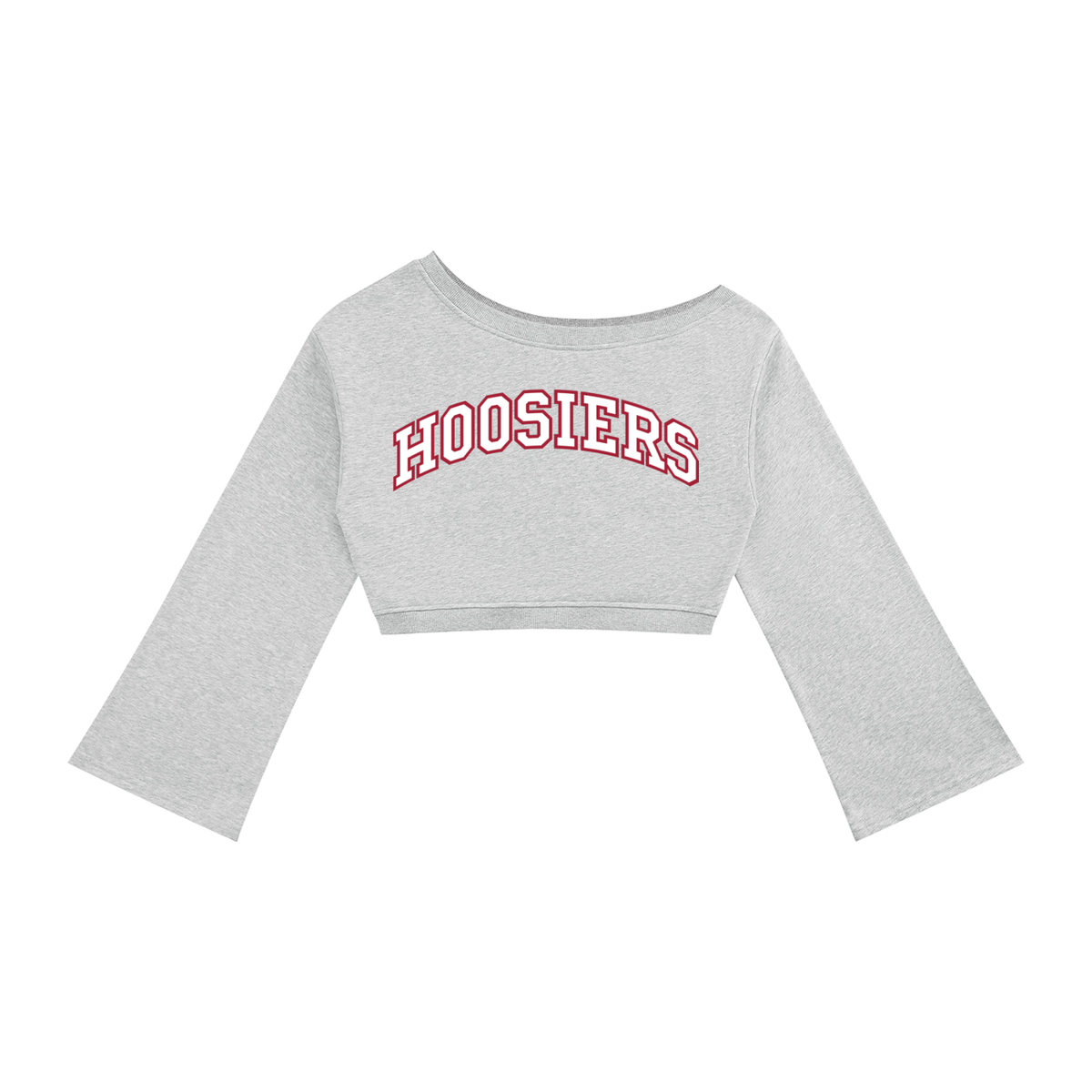 Hoosiers Hollow Print Off-Shoulder Sweatshirt